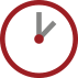 時計盤13時00分